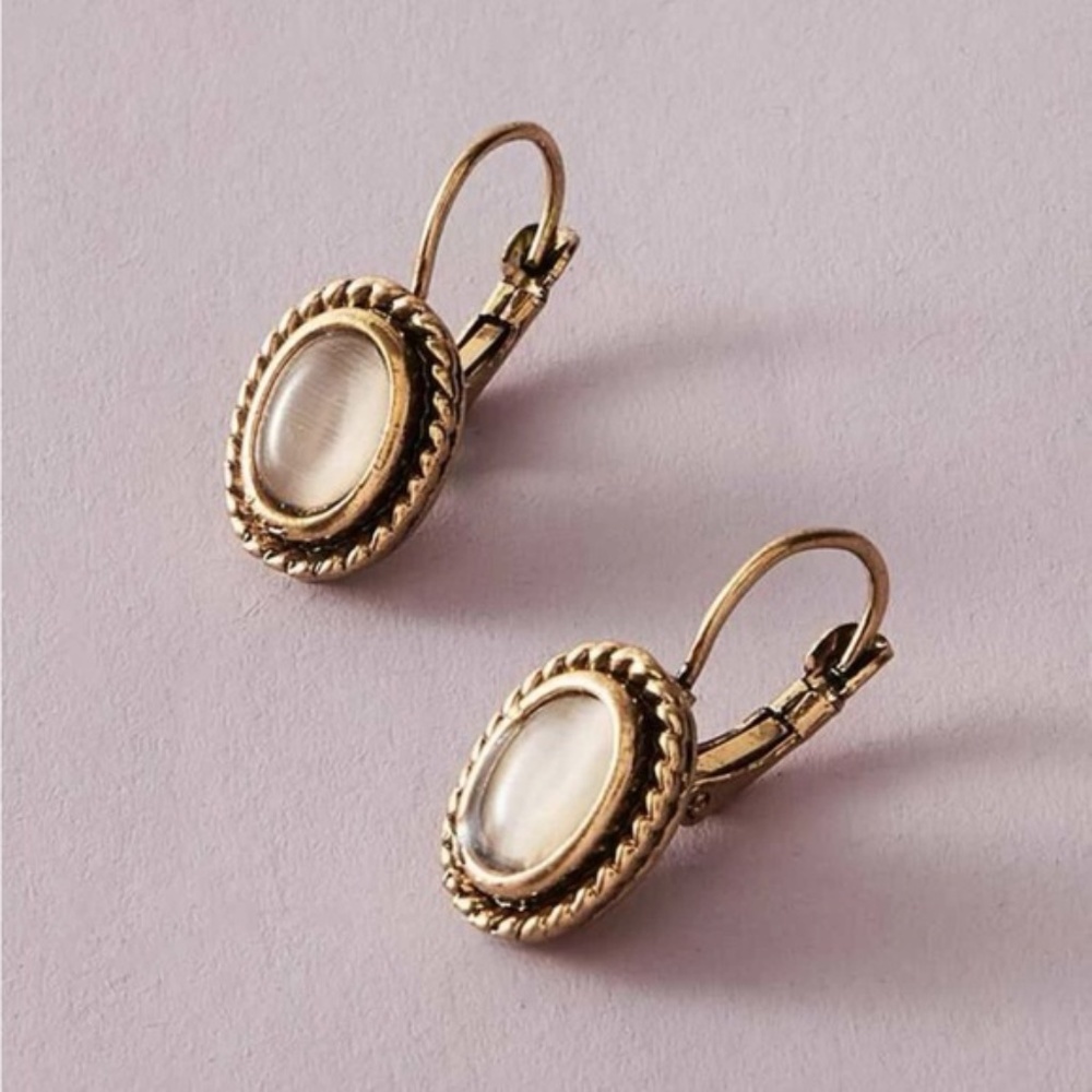 Bronze 3/$30 Oval Rhinestone Earrings - Picture 1 of 2